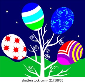  plant spindle with decorated eggs 	