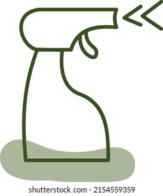 Planta spray, ilustración, vector sobre un fondo blanco.