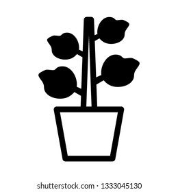 plant and sprout growing icons flat line design vector - Vector
