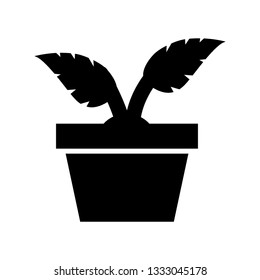 plant and sprout growing icons flat line design vector - Vector