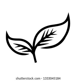 plant and sprout growing icons flat line design vector - Vector