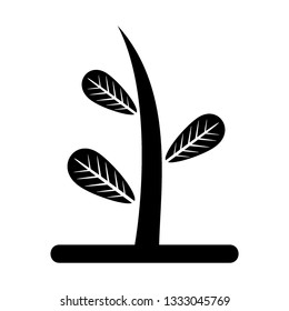 plant and sprout growing icons flat line design vector - Vector