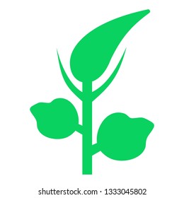 plant and sprout growing icons flat line design vector - Vector