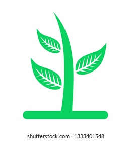 plant and sprout growing icons flat line design vector - Vector