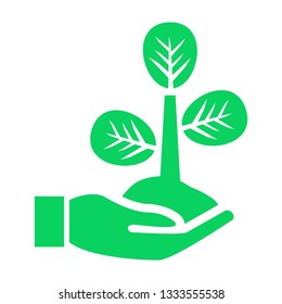plant and sprout growing icons flat line design vector - Vector