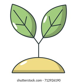 Plant sprout icon. Cartoon illustration of plant sprout vector icon for web