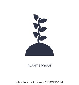plant sprout icon. Simple element illustration from agriculture farming and gardening concept. plant sprout editable symbol design on white background. Can be use for web and mobile.