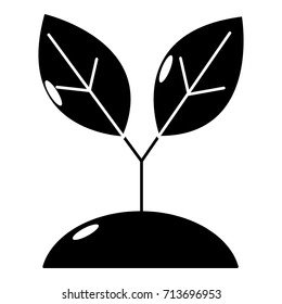 Plant sprout icon. Simple illustration of plant sprout vector icon for web