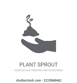 plant Sprout icon. Trendy plant Sprout logo concept on white background from Agriculture Farming and Gardening collection. Suitable for use on web apps, mobile apps and print media.
