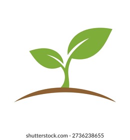 plant sprout logo icon. leaf symbol icon.