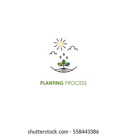 Plant sprout sign. Ecology environment symbol.