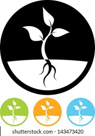 Plant Sprout Vector Icon 