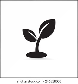 Plant Sprout Vector Icon 
