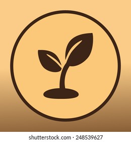 Plant sprout vector icon