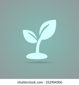 Plant sprout vector icon