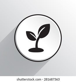 Plant sprout vector icon