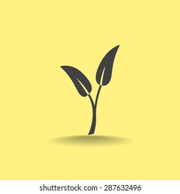 Plant sprout vector icon