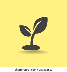 Plant sprout vector icon