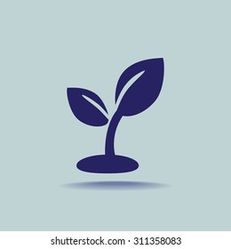 Plant sprout vector icon