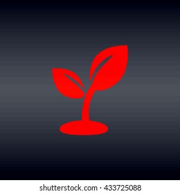 Plant sprout vector icon