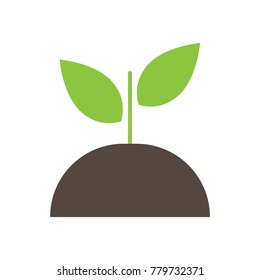 Plant sprout vector icon