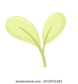 Plant sprouts. Seedling gardening plant. Seeds sprout in ground. Sprout, plant, tree growing agriculture icons. Vector hand draw flat illustration isolated on white background