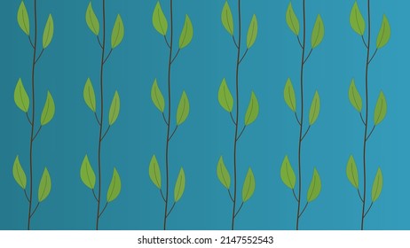 Plant stems with leaves background