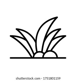 Plant and stone icon. Simple line, outline vector elements of wilderness icons for ui and ux, website or mobile application