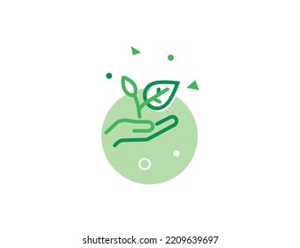 Plant Stroke Line Icon, Vector illustration