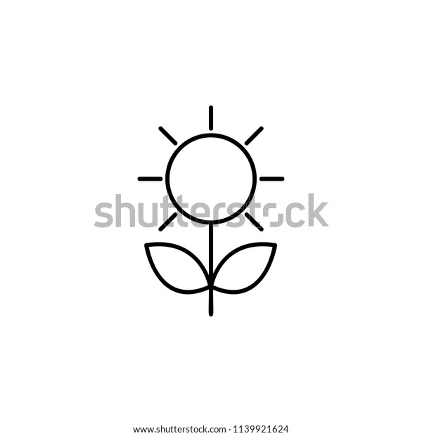 plant sun icon. Element of sturt up icon for\
mobile concept and web apps. Thin line plant sun icon can be used\
for web and mobile