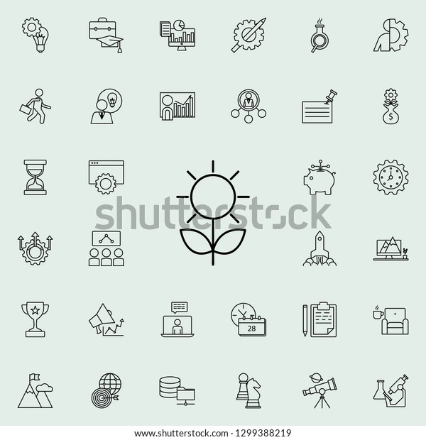 plant sun icon. Startup icons universal set for\
web and mobile