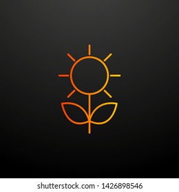 plant sun nolan icon. Elements of startup set. Simple icon for websites, web design, mobile app, info graphics