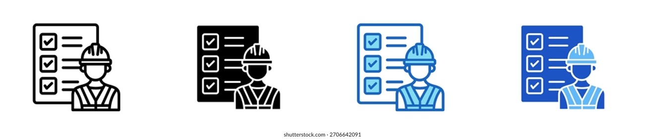 Plant Supervisor Icon Set Multiple Style Collection