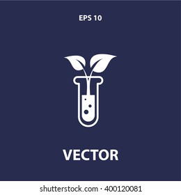 plant in test tube icon. vector eps10 icon
