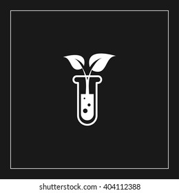 plant in test tube icon. plant in test tube vector illustration