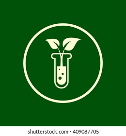 plant in test tube icon. vector eps10 icon
