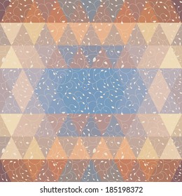plant texture of small leaves and twigs on triangle background