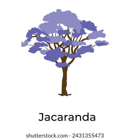 A plant that has blue trumpet shaped flowers jacaranda icon