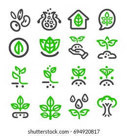 plant thin line icon