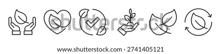 Plant thin line icon set. Web minimal icons