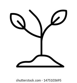 plant thin line vector icon