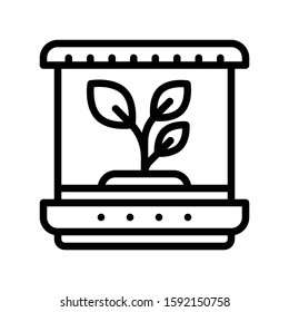 Plant tissue culture vector illustration, Future technology line design icon