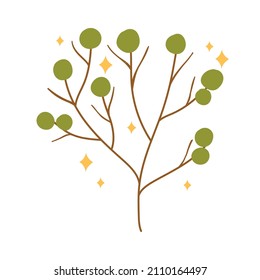 plant tree berries icon flat