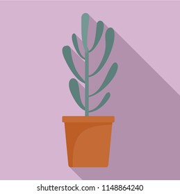 Plant tree cactus icon. Flat illustration of plant tree cactus vector icon for web design