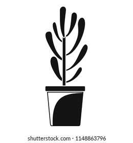 Plant tree cactus icon. Simple illustration of plant tree cactus vector icon for web design isolated on white background
