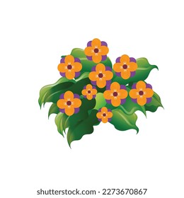 Pflanzenbaum und Blumenvektorkunst