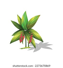 plant tree and flower vector art