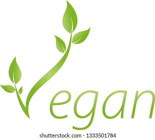Plant, tree in green logo