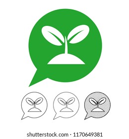 Plant tree icon vector