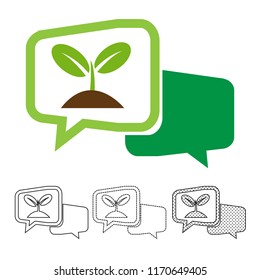 Plant tree icon vector